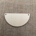 Unfinished Wood Earrings Blanks, Classic Half Circle Shape, Cutouts Plywood for DIY Crafts, Jewel Base Making, 63mm x 32mm