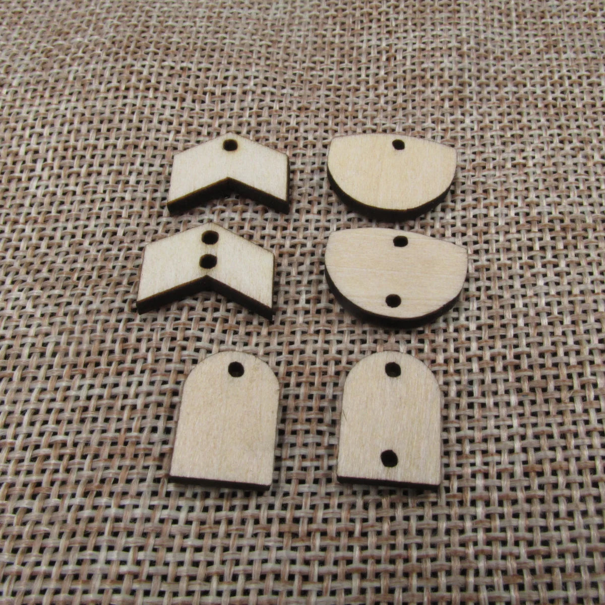 10 Pcs Unfinished Blank Wooden Geometric Chevron Half Circle Shape Cutout Plywood Connector Jewelry Finding Supplies