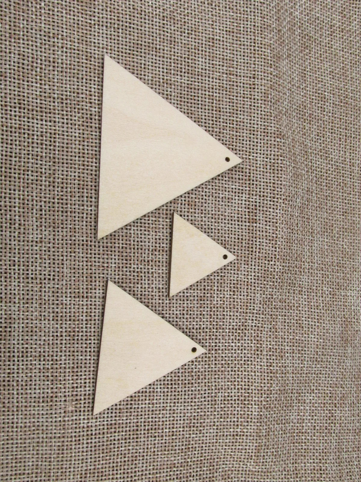 Unfinished Wood Blank Geometric Classic Triangle Shape Earring Pendant Jewelry Finding For DIY Project Making Kit