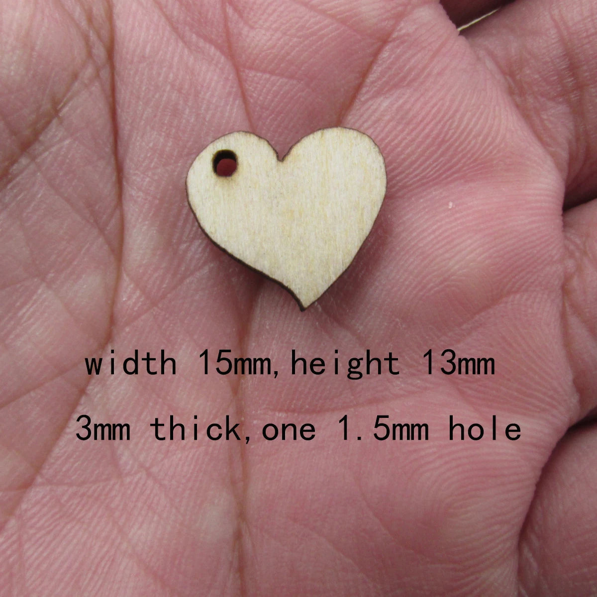 10 Pcs Unfinished Blank Wooden Heart Shape Cutout Plywood Connector Jewelry Finding Supplies For Earrings