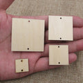 Unfinished Wooden Earring Blanks, Laser Cutouts, Square Wood, Macrame Ear Rings, Jewelry Making Supplies