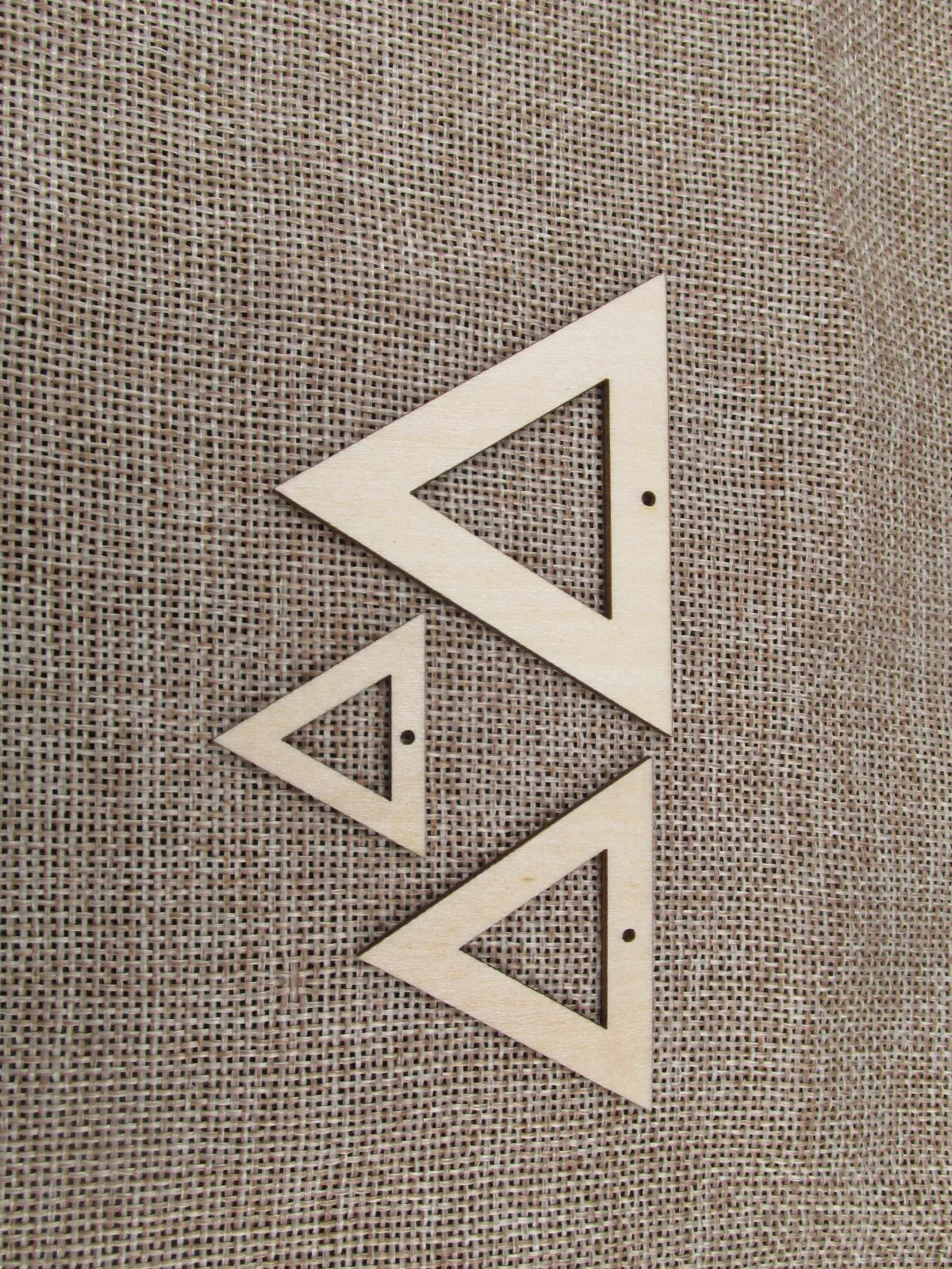 Unfinished Wood Blank Geometric Classic Triangle Shape Earring Pendant Jewelry Finding For DIY Project Making Kit