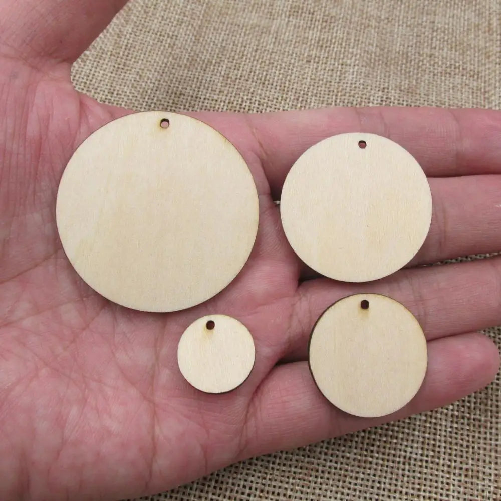 10pcs Unfinished Blanks Laser Cut Shape, Round Circle Cutouts, Wood Macrame Ear Rings, Jewelry Making Supplies