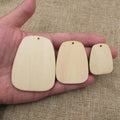 10pcs Unfinished Wood Column Fan Earring Blank Shapes Jewelry  Jewel Base For DIY Painting Project Craft