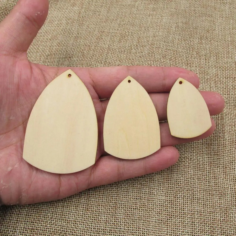 Unfinished Wood Teardrop Earring, Blank Shapes, Jewelry Jewel Base for Epoxy Resin and Acrylic Paint