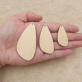10pcs Unfinished Waterdrop Shapes Plywood, Wood Cutouts, Crafts for Earrings, Jewelry DIY Project