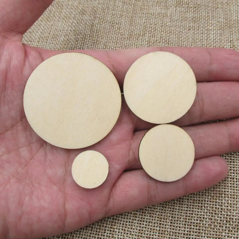 10pcs Unfinished Blanks Laser Cut Shape, Round Circle Cutouts, Wood Macrame Ear Rings, Jewelry Making Supplies