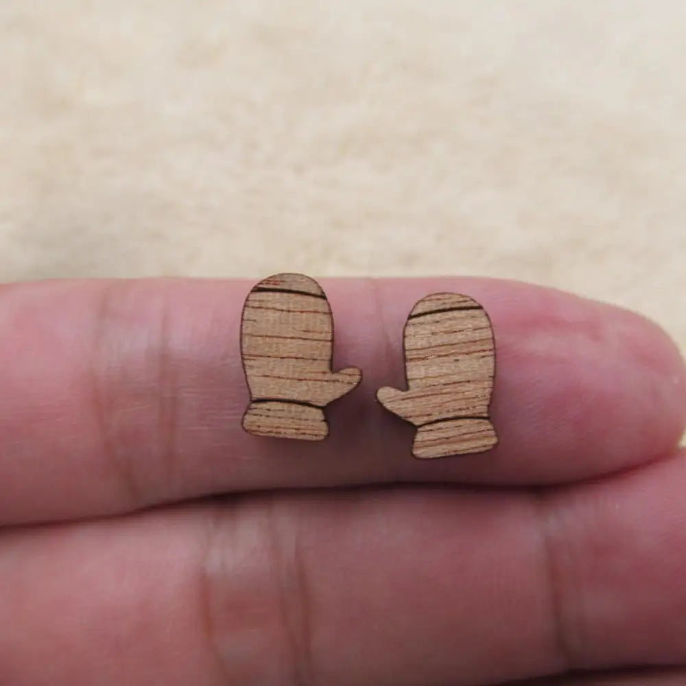 10pcs Unfinished Solid Wooden Christmas Tree, Boot Snowman, DIY Wood Crafts, Stud Earrings, Jewelry Making