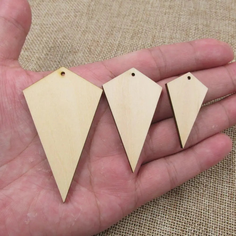 10pcs DIY Unfinished Wooden Earrings, Laser Cut, Ice Cream Shape, Blank Wood Cutouts, Custom bases Crafts, Handmake