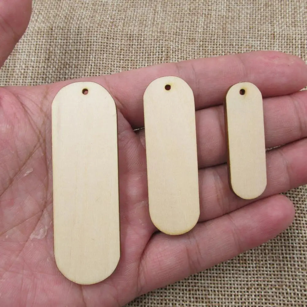 10pcs Unfinished Blank Wood Geometric Earring Rectangle Shape Cutouts Plywood For DIY Jewerly Project Making