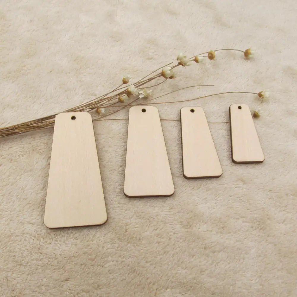 10pcs Unfinished Geometric Wooden Earrings Blank Plywood Pendants Dangle Earring Wood Charms For DIY Craft Jewelry Making