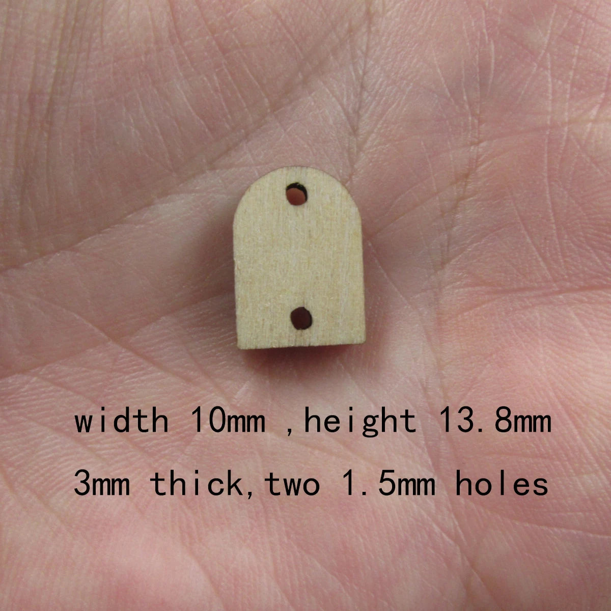 10 Pcs Unfinished Blank Wooden Geometric Chevron Half Circle Shape Cutout Plywood Connector Jewelry Finding Supplies