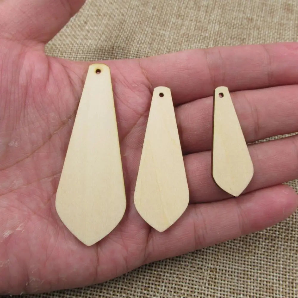 Unfinished Wood Teardrop Earring, Blank Shapes, Jewelry Jewel Base for Epoxy Resin and Acrylic Paint