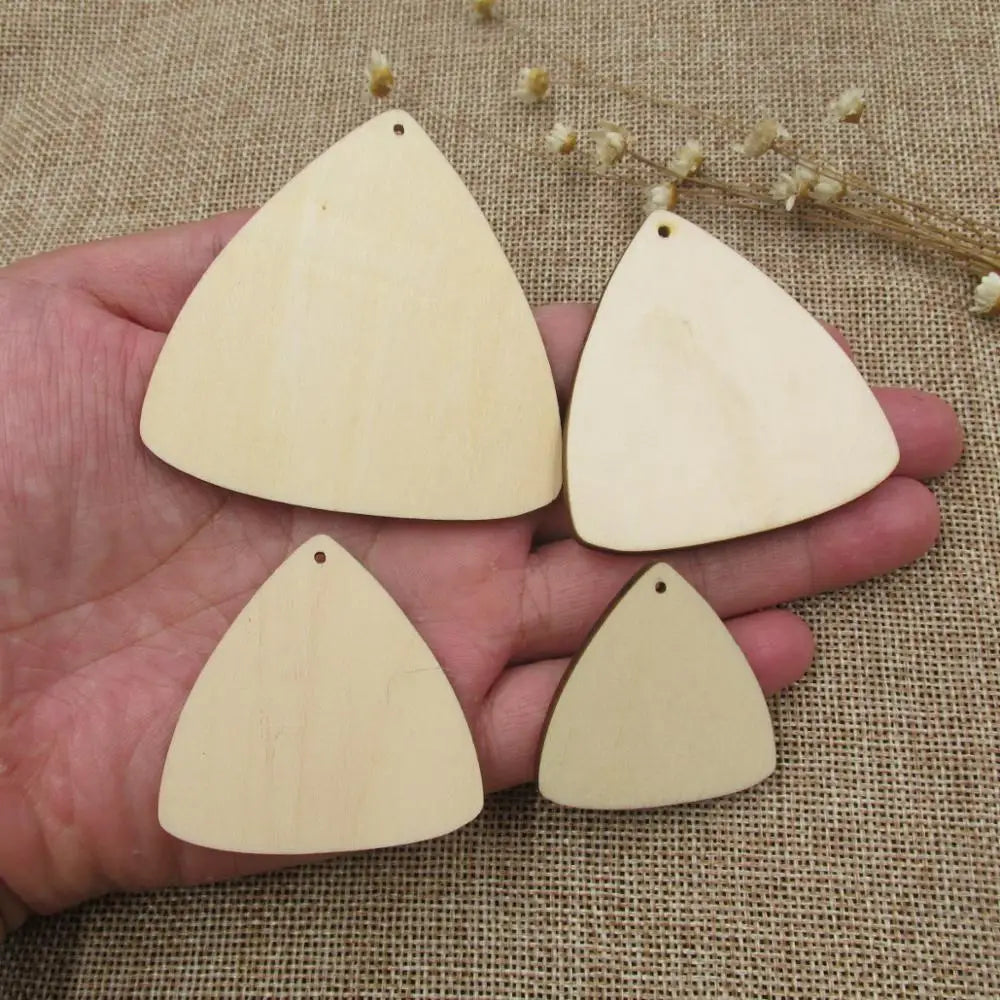 10pcs Unfinished Blank Wood Sculpture Form, Sickle Shape Cutout Plywood, DIY Jewelry Project, Painting