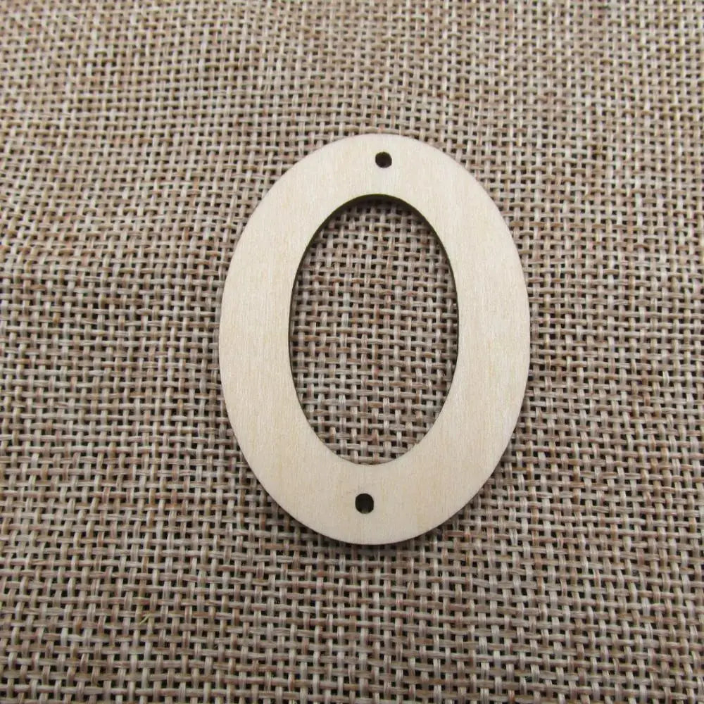 10Pcs Unfinished Oval Wooden Earrings Blanks, O U Wooden Shape, Cutouts Plywood for DIY Crafts, Jewel Base Making