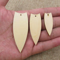 10pcs Unfinished Blank Classic Leaf Teardrop Earring Wood Shape Cutouts Plywood for DIY Jewelry Project Making
