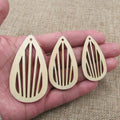 10pcs Unfinished Blank Leaf Tree Wood Pendants, Wooden Charm Earring, DIY Dangle Earring, Jewelry Making Supplies