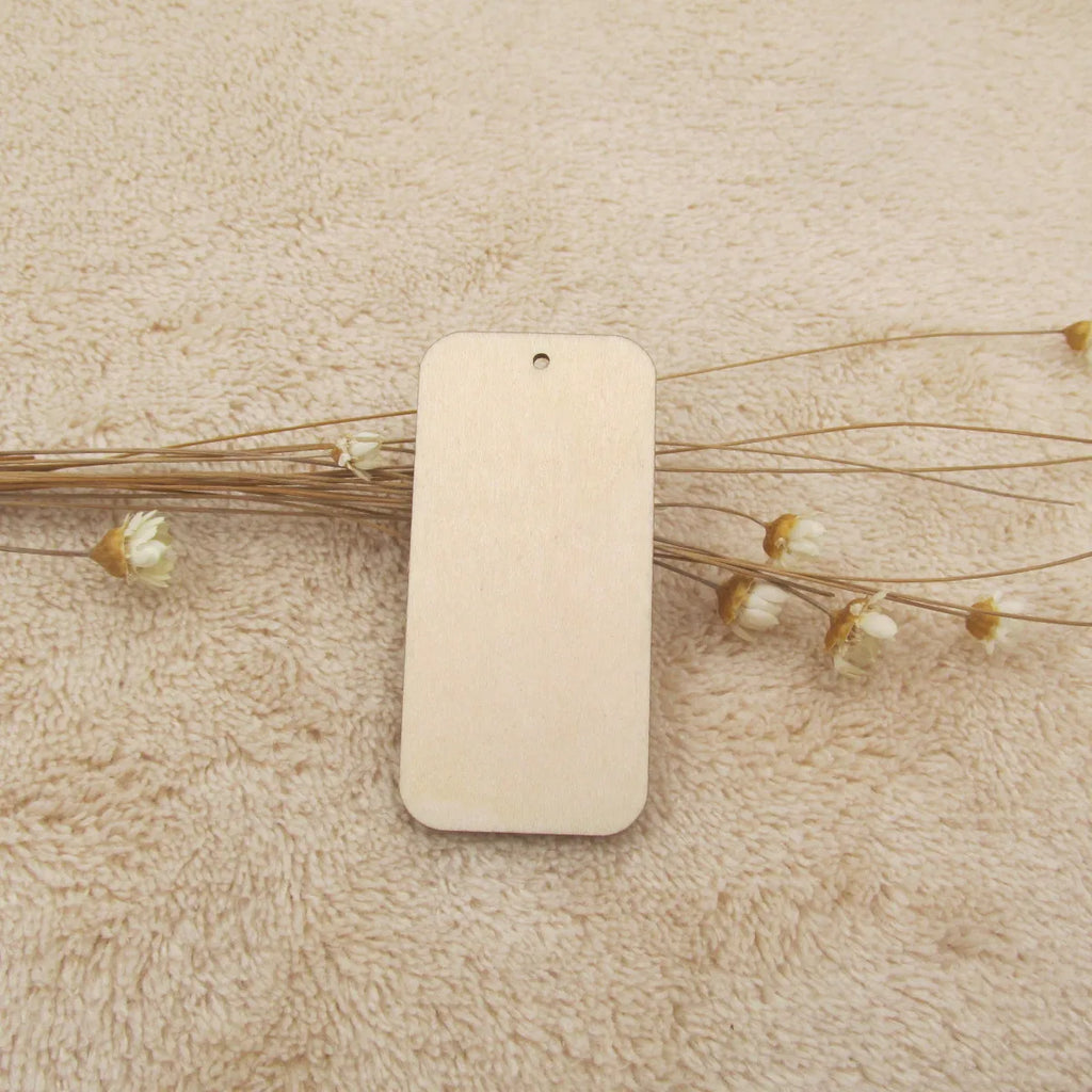 10pcs Unfinished Wooden Rectangle Earrings Blanks, Wood Ellipse Cutouts, Unfinish Plywood Oval Earrings Base, Wood Project Making