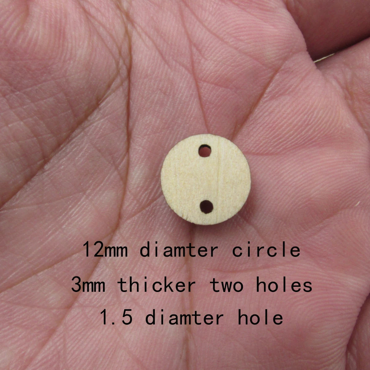 10 Pcs Unfinished Blank Wooden Geometric Circle Round Shape Cutout Plywood Connector Jewelry Finding Supplies For Earrings