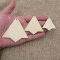 10pcs Unfinished Trigon Trilateral Earring Wood Shapes Plywood, Blank Cutouts for Jewelry, Earrings, Jewel Base Making