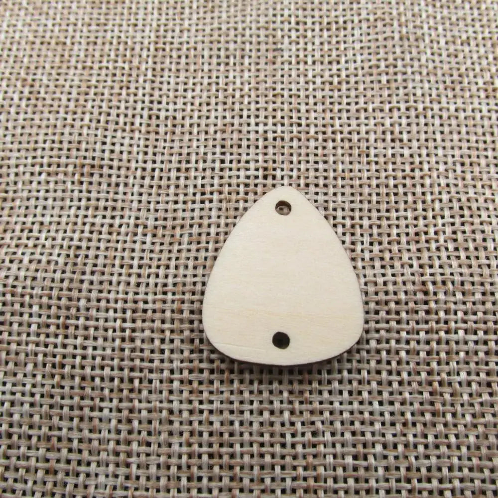 10pcs Unfinished Wood Earrings Blanks, Stone and Guitar Pick Shape, Cutouts Plywood for DIY Crafts, Jewel Base Making
