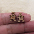10pcs Unfinished Solid Wooden Christmas Tree, Boot Snowman, DIY Wood Crafts, Stud Earrings, Jewelry Making