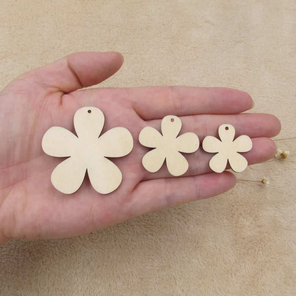 10pcs Unfinished Wooden Sunflower Earring, Blank Plywood, Cutouts for Jewelry Making, DIY Earrings