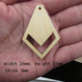 10pcs 2 inch Height Unfinished Wooden Blanks Tie Diamond Macrame DIY Earrings Findings Accessories Supplies