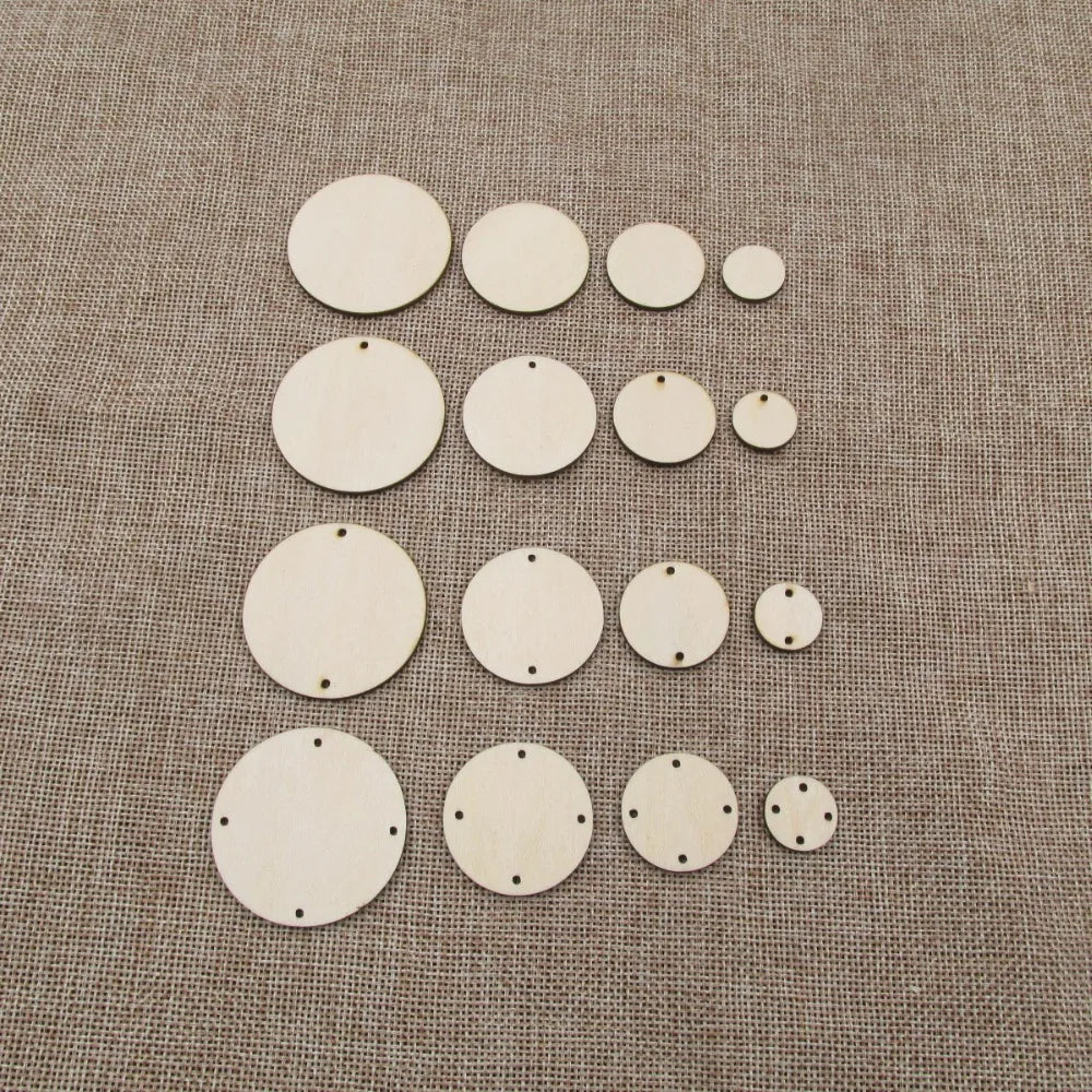 10pcs Unfinished Blanks Laser Cut Shape, Round Circle Cutouts, Wood Macrame Ear Rings, Jewelry Making Supplies