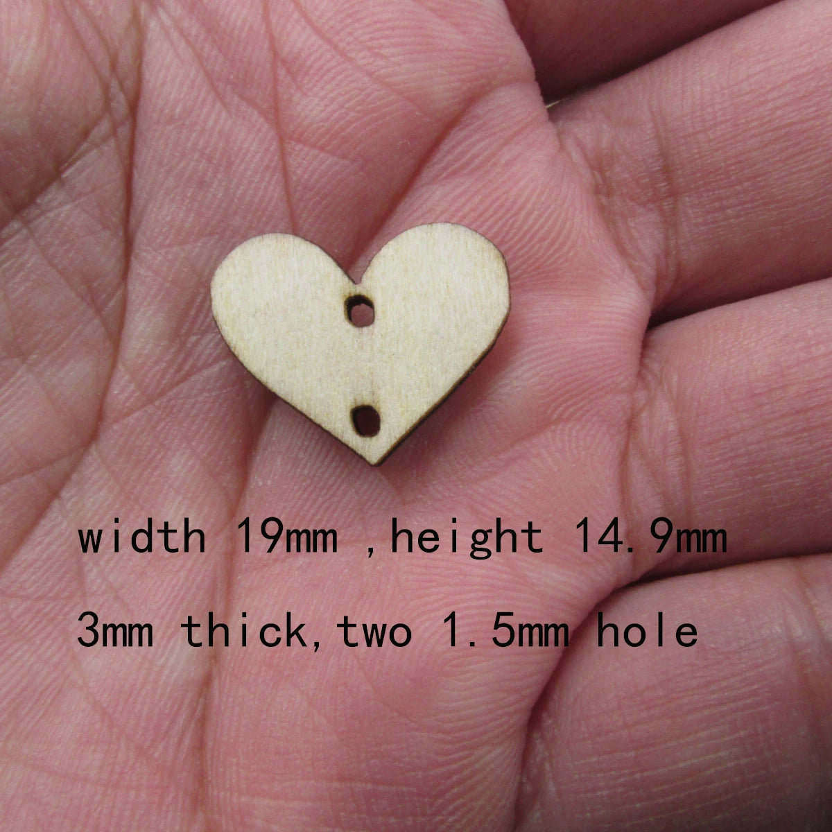 10 Pcs Unfinished Blank Wooden Heart Shape Cutout Plywood Connector Jewelry Finding Supplies For Earrings