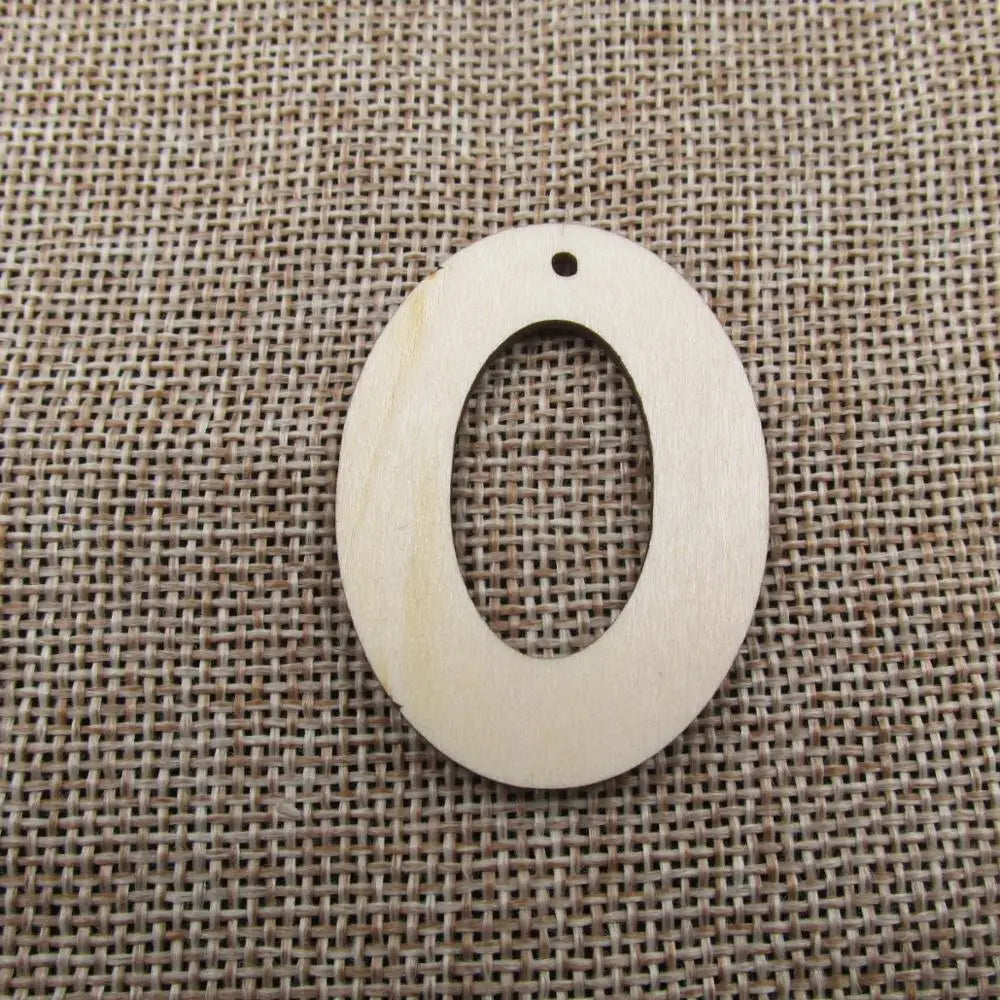 10Pcs Unfinished Oval Wooden Earrings Blanks, O U Wooden Shape, Cutouts Plywood for DIY Crafts, Jewel Base Making