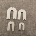 10pcs Unfinished Blank Wood Earring, Rainbow Bridge Shape, Round Cutouts Plywood, DIY Jewelry Project Making