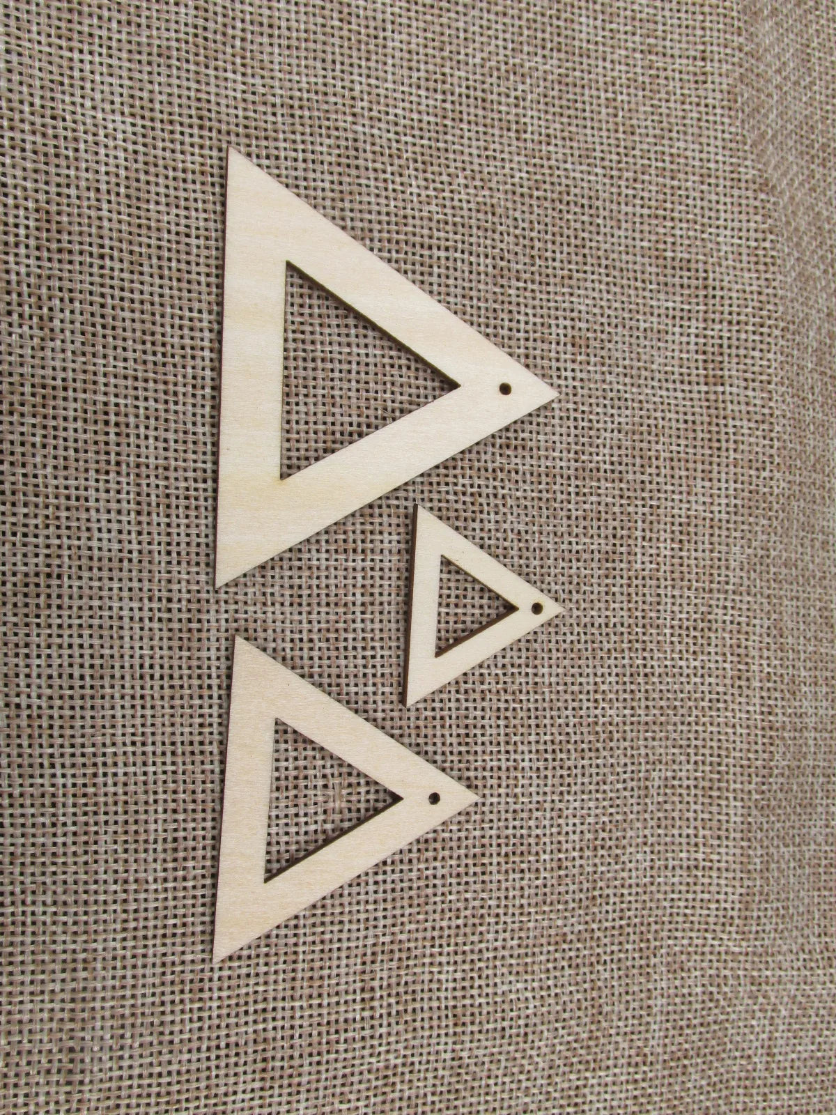 Unfinished Wood Blank Geometric Classic Triangle Shape Earring Pendant Jewelry Finding For DIY Project Making Kit