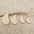 Unfinished Wooden Earrings Pendants Blank Teardrop Anomaly Cutout for DIY Craft Jewelry Making