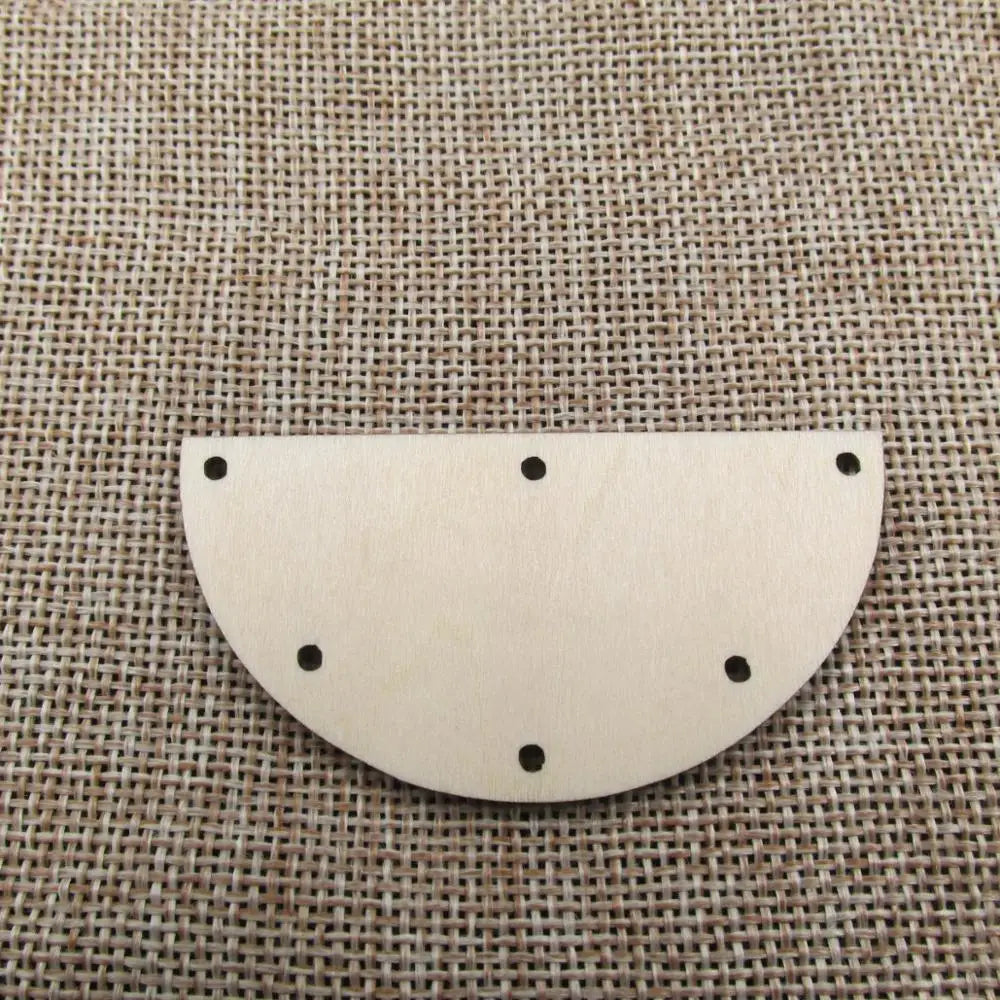 Unfinished Wood Earrings Blanks, Classic Half Circle Shape, Cutouts Plywood for DIY Crafts, Jewel Base Making, 63mm x 32mm
