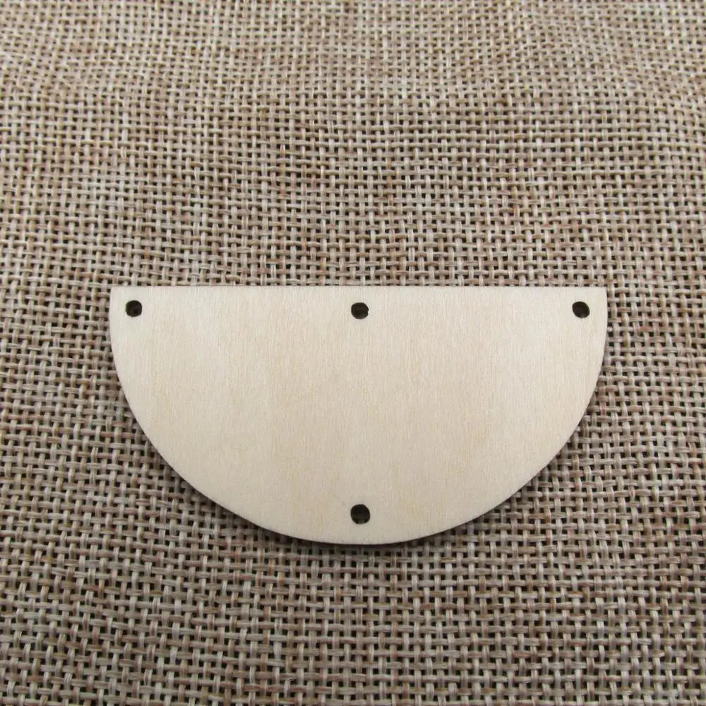 Unfinished Wood Earrings Blanks, Classic Half Circle Shape, Cutouts Plywood for DIY Crafts, Jewel Base Making, 63mm x 32mm
