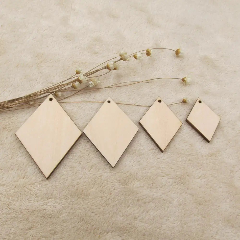 10pcs Unfinished Geometric Wooden Earrings Blank Plywood Pendants Dangle Earring Wood Charms For DIY Craft Jewelry Making