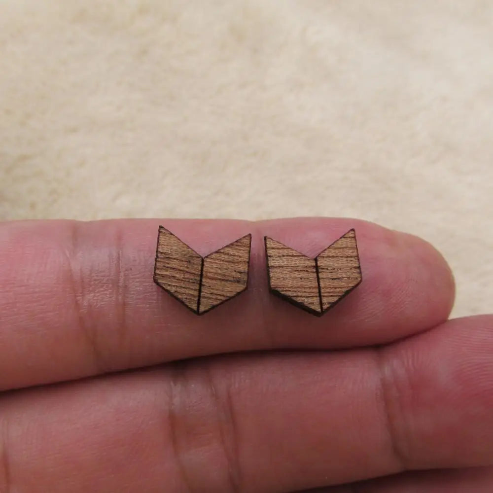 Laser Cut Unfinished Wooden Geometric Hexagon Circle Earrings, Chevro Shapes for DIY, Wood Crafts Stud Earrings, Jewelry Making