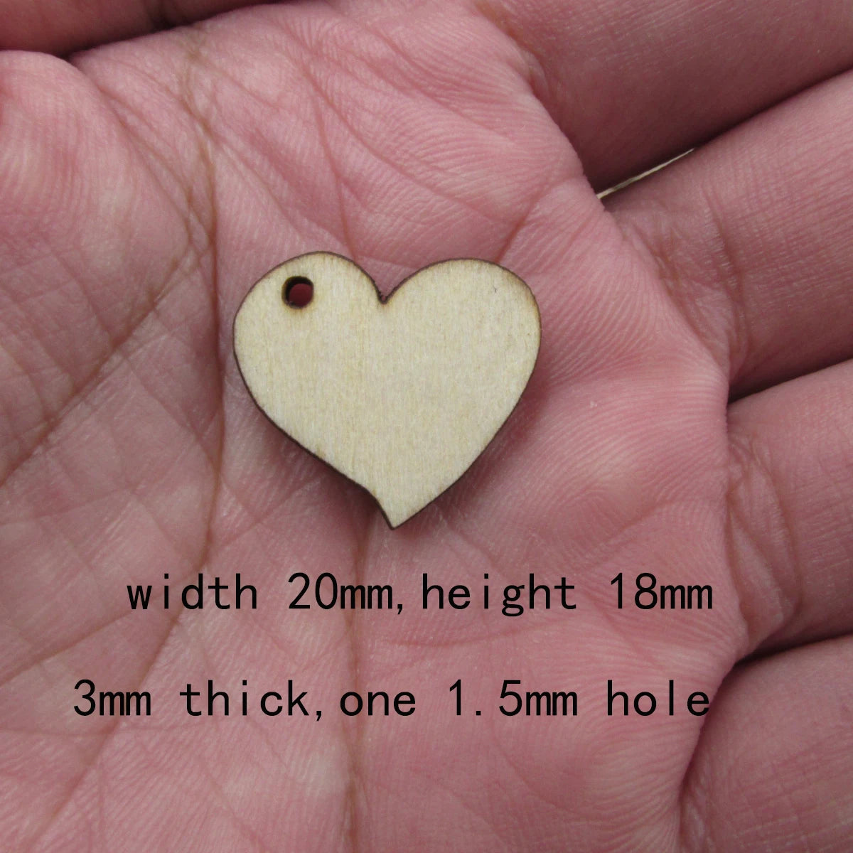 10 Pcs Unfinished Blank Wooden Heart Shape Cutout Plywood Connector Jewelry Finding Supplies For Earrings