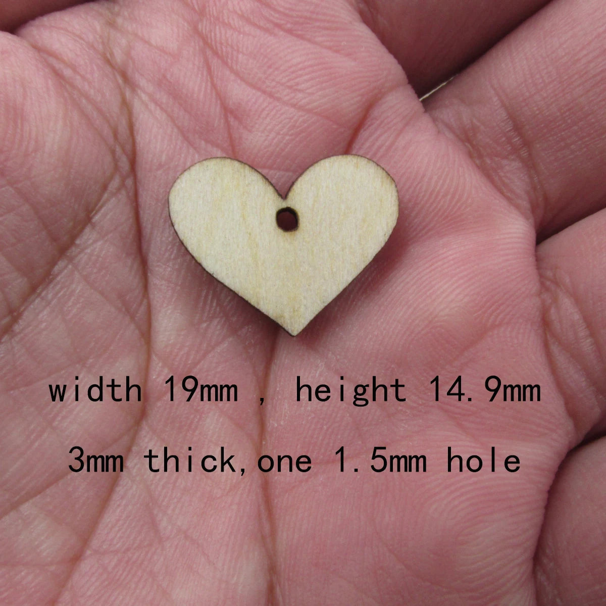 10 Pcs Unfinished Blank Wooden Heart Shape Cutout Plywood Connector Jewelry Finding Supplies For Earrings