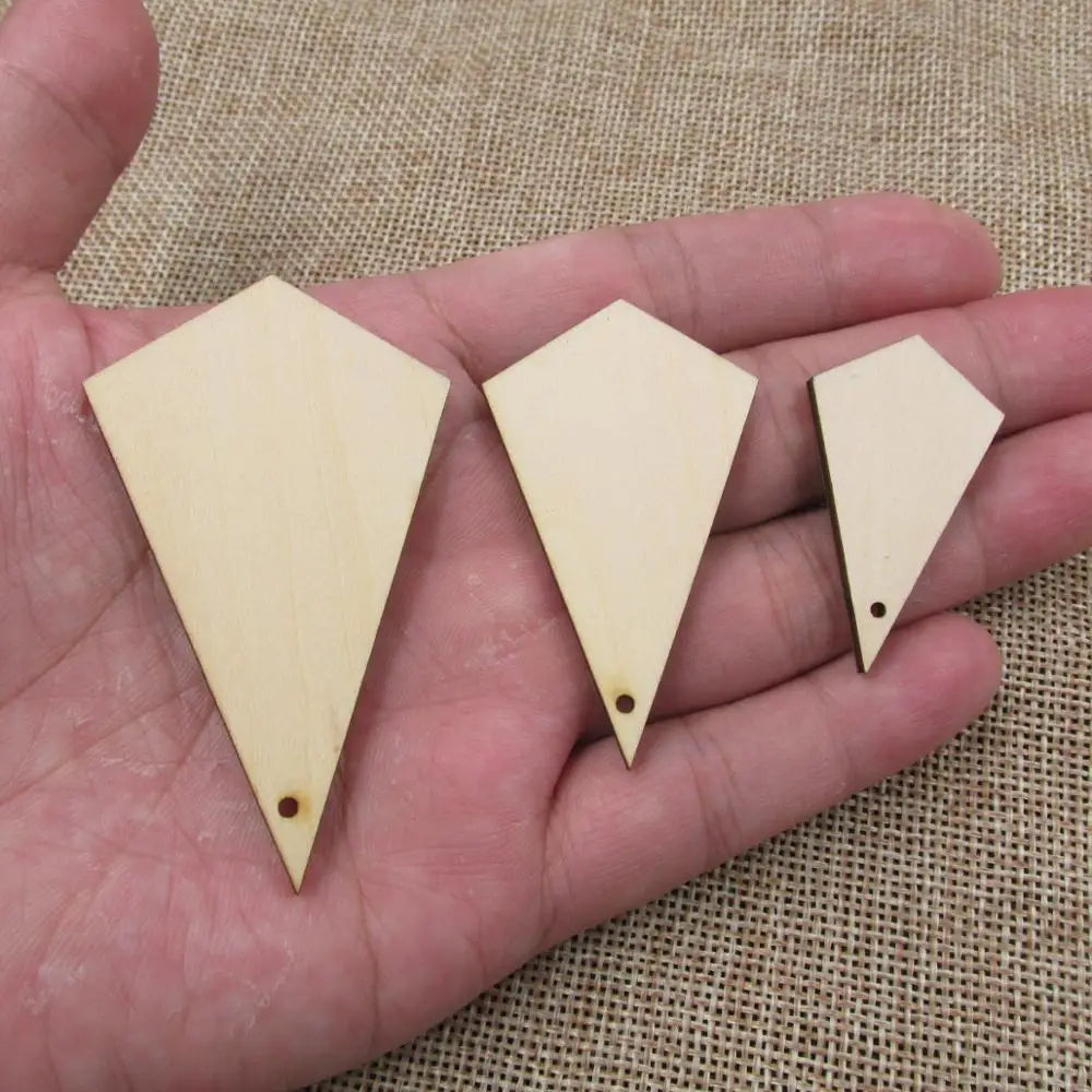 10pcs DIY Unfinished Wooden Earrings, Laser Cut, Ice Cream Shape, Blank Wood Cutouts, Custom bases Crafts, Handmake