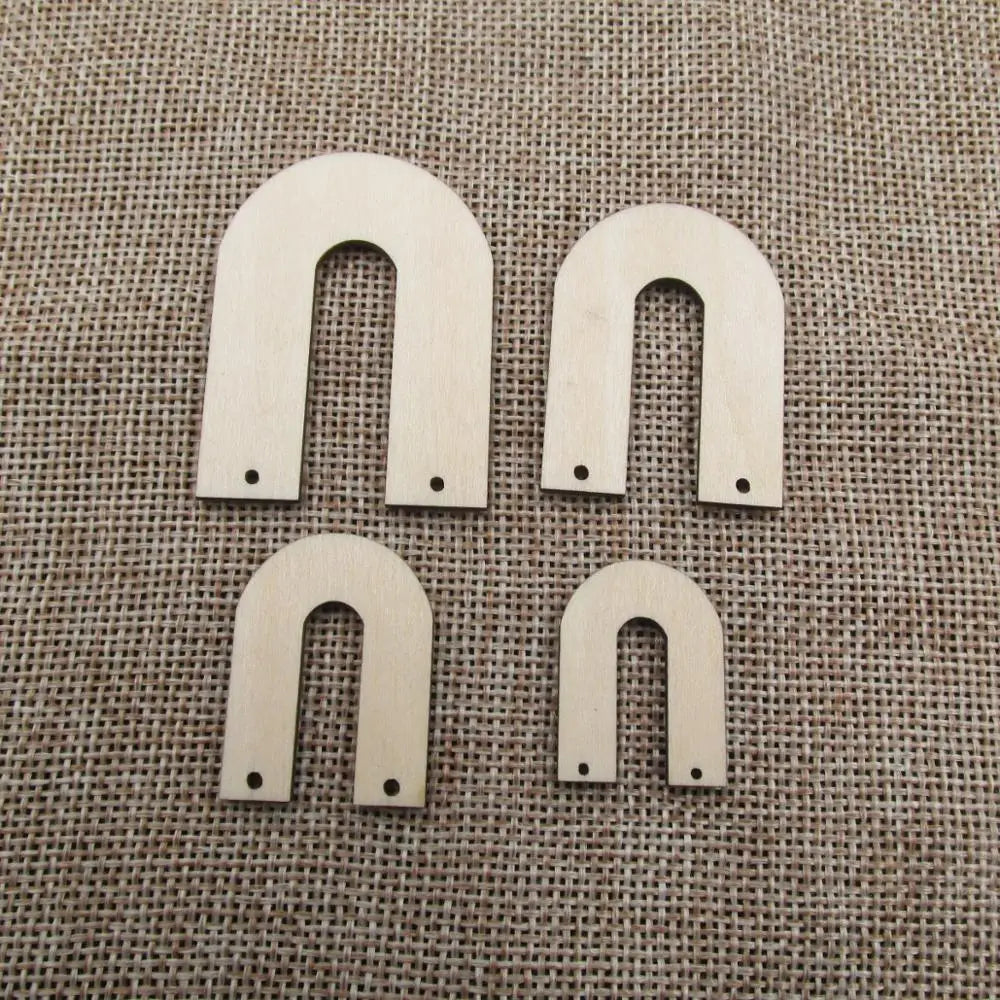 10pcs Unfinished Blank Wood Earring, Rainbow Bridge Shape, Round Cutouts Plywood, DIY Jewelry Project Making