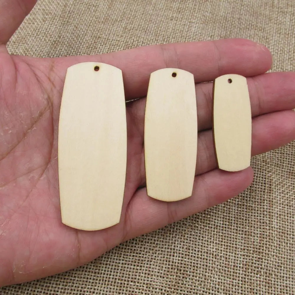 10pcs Unfinished Blank Wood Geometric Earring Rhombus Shape Cutouts Plywood, DIY Jewelry Project Making