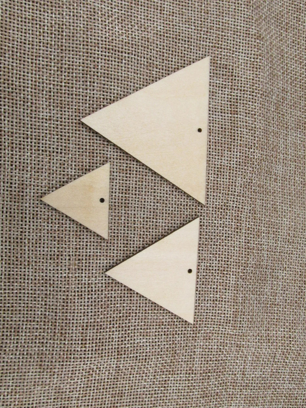 Unfinished Wood Blank Geometric Classic Triangle Shape Earring Pendant Jewelry Finding For DIY Project Making Kit