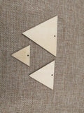 Unfinished Wood Blank Geometric Classic Triangle Shape Earring Pendant Jewelry Finding For DIY Project Making Kit