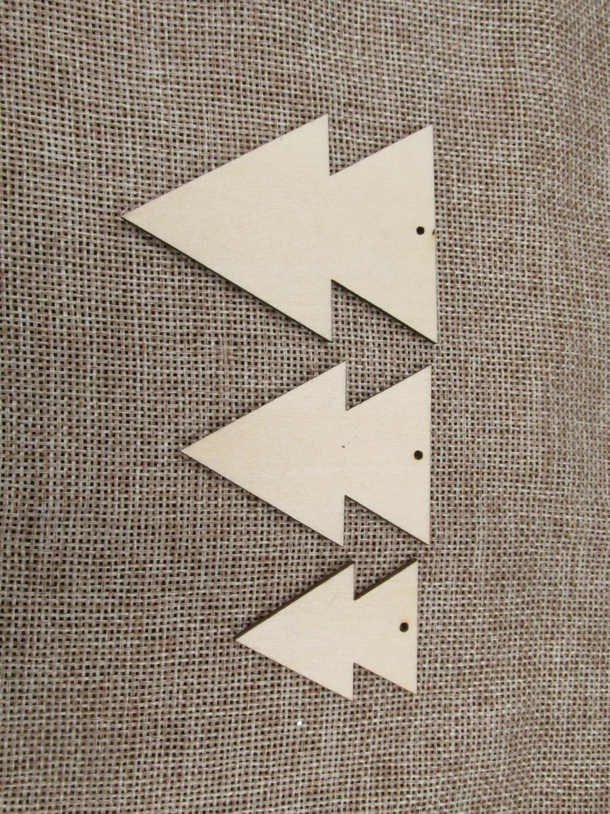 Unfinished Wood Blank Geometric Classic Triangle Shape Earring Pendant Jewelry Finding For DIY Project Making Kit