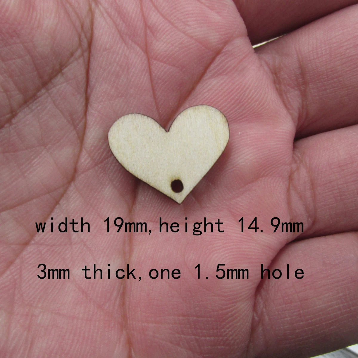 10 Pcs Unfinished Blank Wooden Heart Shape Cutout Plywood Connector Jewelry Finding Supplies For Earrings