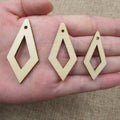 Unfinished Blank Leaf Treeop Wood Pendants, Wooden Charm Earring, DIY Dangle Earring, Jewelry Making Supplies
