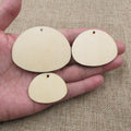 10pcs Unfinished Wood Earrings Blanks, Wooden Stone Shape, Cutouts Plywood for DIY Crafts, Jewel Base Making