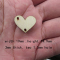 10 Pcs Unfinished Blank Wooden Heart Shape Cutout Plywood Connector Jewelry Finding Supplies For Earrings